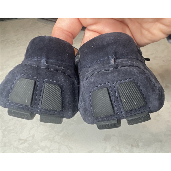 J. Crew Men's Navy Blue Suede Driving Loafers Lined Sz US 7 / Women's 9 Coastal - Picture 10 of 16